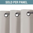 thumbnail image 7 of H.VERSAILTEX Blackout Curtain for Living Room Energy Efficient Thermal Insulated Bedroom Grommet Curtain Panel (Stone, 42" x 84", One Panel), 7 of 7