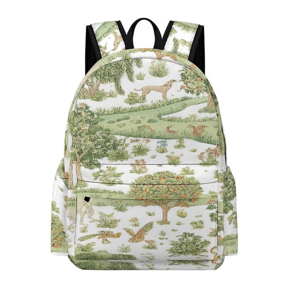 PRATYUS Backpack Oxford Fabric Vintage Botanical Tree Flower Art Style Laptop Bag Back To School Campus Lightweight Durable Water Resistant Large Capacity 16.5 Inch