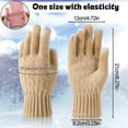 thumbnail image 6 of Bocaoying 3 Pairs Winter Gloves for Women, Thermal Knitted Touchscreen Gloves for Women, 3 Colors Warm Elastic Cuff Gloves, Skiing Shoveling Snow Gloves for Cold Weather Outdoors, 6 of 8