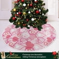 thumbnail image 6 of FMSHPON Cute Pink Love Xmas Christmas Tree Skirt Stand Mat for Holiday Party Decoration Indoor Outdoor 36 inches, 6 of 6