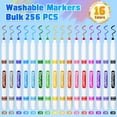 thumbnail image 2 of Rotuladores lavables Ellinjan, 256 unidades, a granel, 16 colores, para niños, 2 of 7