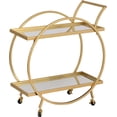 thumbnail image 2 of ZXNYH Gold Odessa Bar Cart, 27.5 x 14 x 33 (70123), 2 of 8