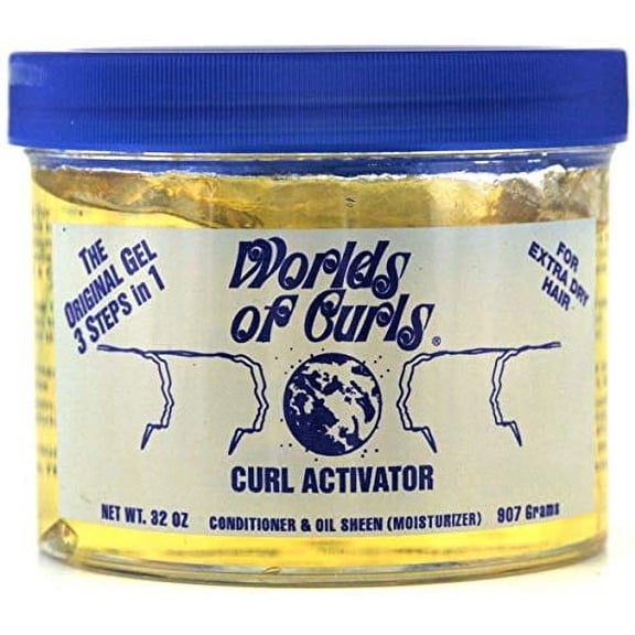 Worlds Of Curls Curl Activator Gel For Extra Dry Hair, 6 Oz, 3 Pack