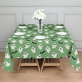 thumbnail image 3 of Green Ghost Bat Pattern Square Tablecloth,Waterproof Square Table Cover,Wipeable Spillproof Washable Table Cover for Home Kitchen Party Decor 60"x60"(152x152cm), 3 of 6
