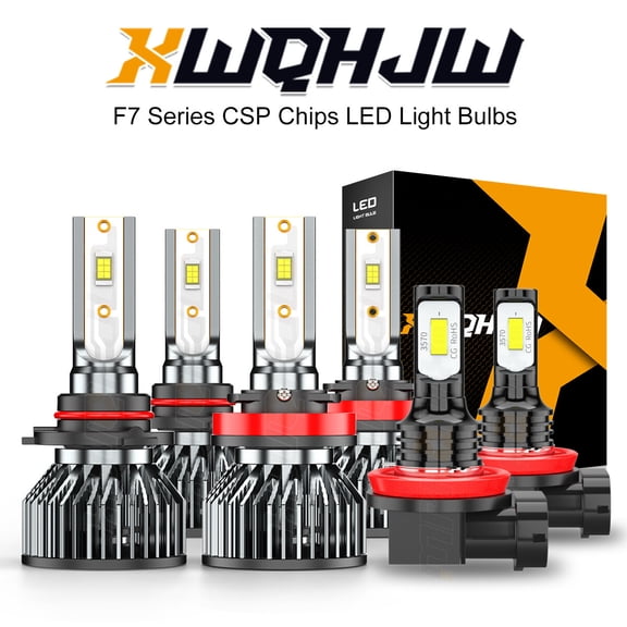 For Volvo S40 V50 2005-2011 Combo LED Headlight High Low Beam Fog Light Bulbs 6x