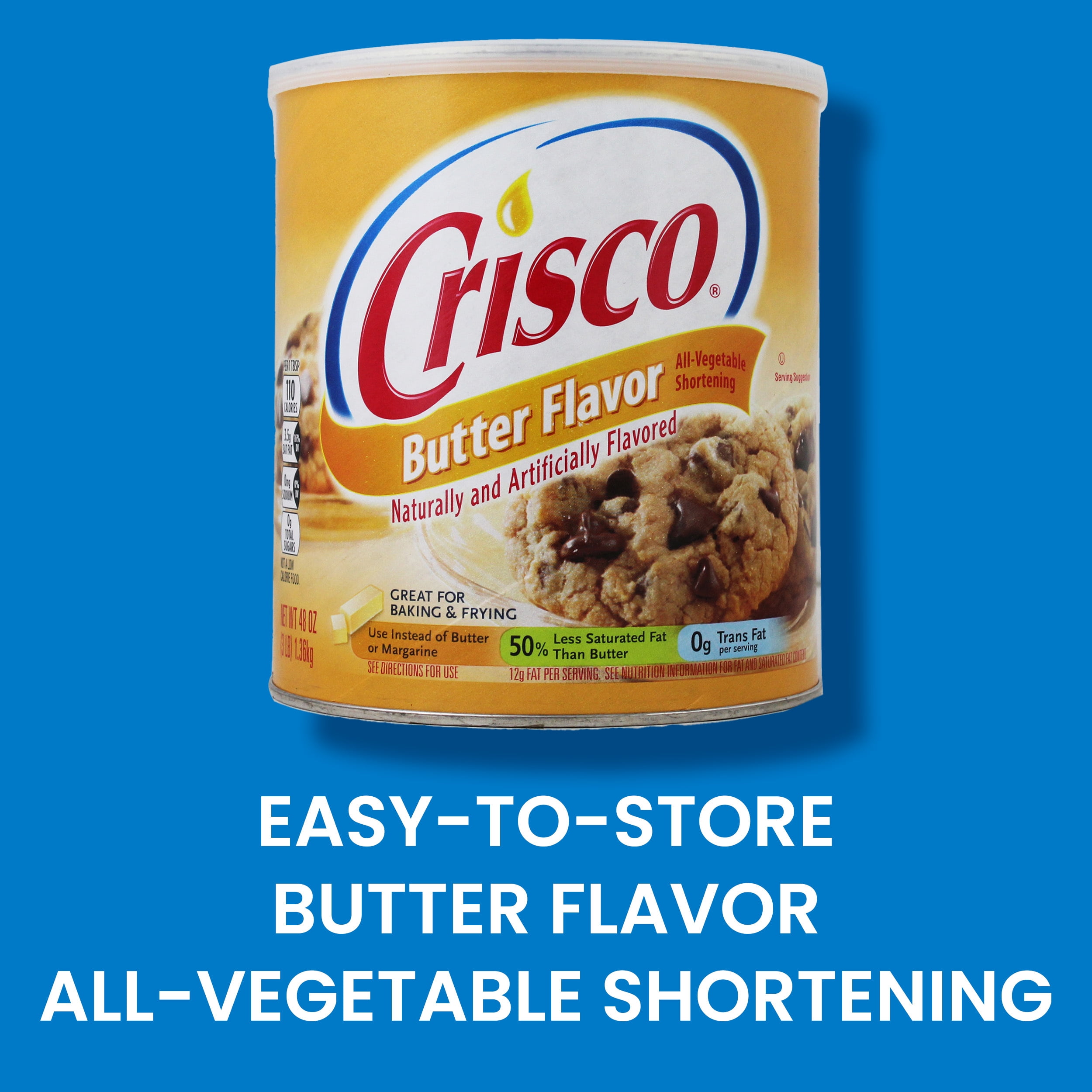 Crisco 48 oz. Regular All Vegetable Shortening - 6/Case