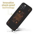 thumbnail image 3 of Case Yard Wooden Case for iPhone-11-Pro-Max Soft TPU Silicone cover Slim Fit Shockproof Wood Protective Phone Cover for Girls Boys Men and Women Supports Wireless Charging Queen of Spade Design, 3 of 7