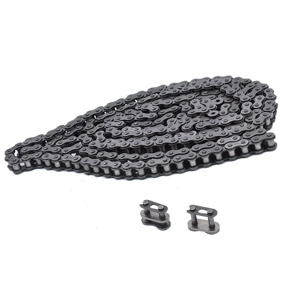 EPOTOOR 40 Roller Chain - 08A 10 Feet Carbon Steel Roller Chain with 2 Connecting Links Replacement for Go-Karts, Scooters, Mini Bikes