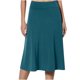 thumbnail image 1 of Faldas Umfun para mujer, lisas, elásticas, de cintura alta, línea A, plisadas, con dobladillo suelto, básicas, informales, versátiles, maxifalda midi, color caqui, talla 2XL, 1 of 5