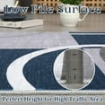thumbnail image 4 of Large Area Rug 10x13 Washable Rug for Living Room Abstract Circle Rugs Non Slip Low Pile Soft Rug Stain Resistant Carpet for Bedroom Home Decor, Navy, 4 of 6