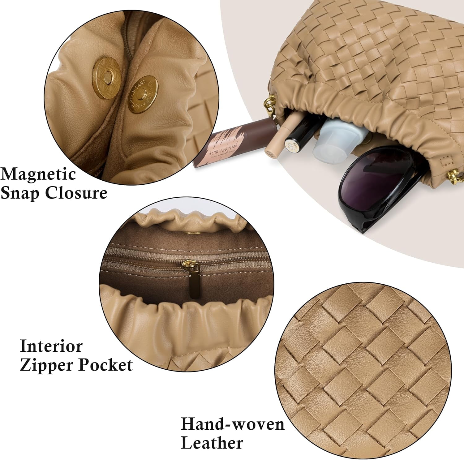 Small Crossbody Bag For Women Trendy.Dumpling Bag Clutch Purse For Women Evening Bag Cloud Purse Vegan Leather Hobo Bag