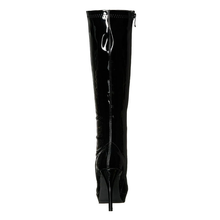 Ellie Shoes E-421-Groove, 4 inch Knee High Boots with Side