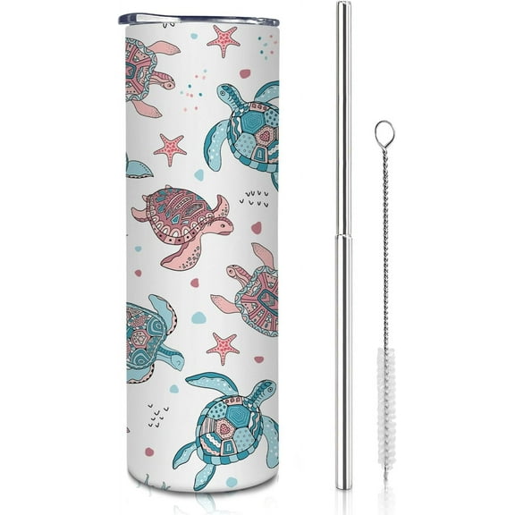 Turtle Gifts, Sea Turtle Gifts for Women, Sea Turtle Gifts, Sea Turtle Decor, Turtle Mug/Cup, Turtle Coffee Mugs, Turtle Gifts for Turtle Lovers, 20oz Turtle Tumbler with Lid and Straw