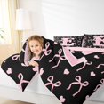 thumbnail image 5 of Feelyou Initial Letter E Bedding Comforter Set, Pink Princess Twin Comforter Sets, Cartoon Bow Bedding Set, Breathable Room Decorative, 2-Piece, 5 of 9