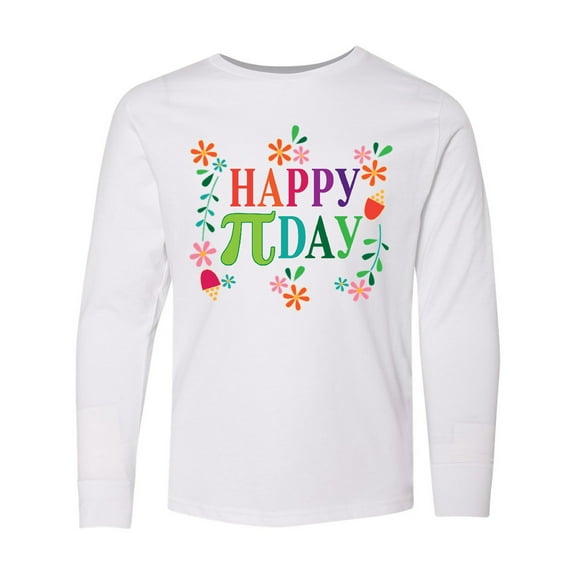 Inktastic Happy Pi Day Girls Long Sleeve Youth T-Shirt