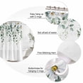 thumbnail image 6 of Spring Floral Waterproof Fabric Shower Curtain,Eucalyptus Leaves Watercolor Pastoral Waterproof Fabric Shower Curtain for Bathroom Curtains Bathtubs Shower Curtains with 12 Hooks Extra Long 72x96, 6 of 8