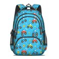 thumbnail image 2 of Monster Cartoon Truck Blue Pattern Cute School Backpack Bag with Padded Back and Adjustable Shoulder Straps 16.9 X 12.6 X 5.9 Inches, 2 of 5