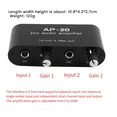 thumbnail image 2 of Dual Channel Amplifier Microphone Amplifier AP-20 for Live Sound Card Speaker Pre-Amplifier, 2 of 6