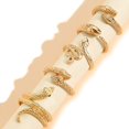 thumbnail image 4 of 5 Pcs Snake Rings Set Ouroboros Wrap Open Rings Stackable Animal rings Adjustable Knuckle Rings for Men and Women, 4 of 12