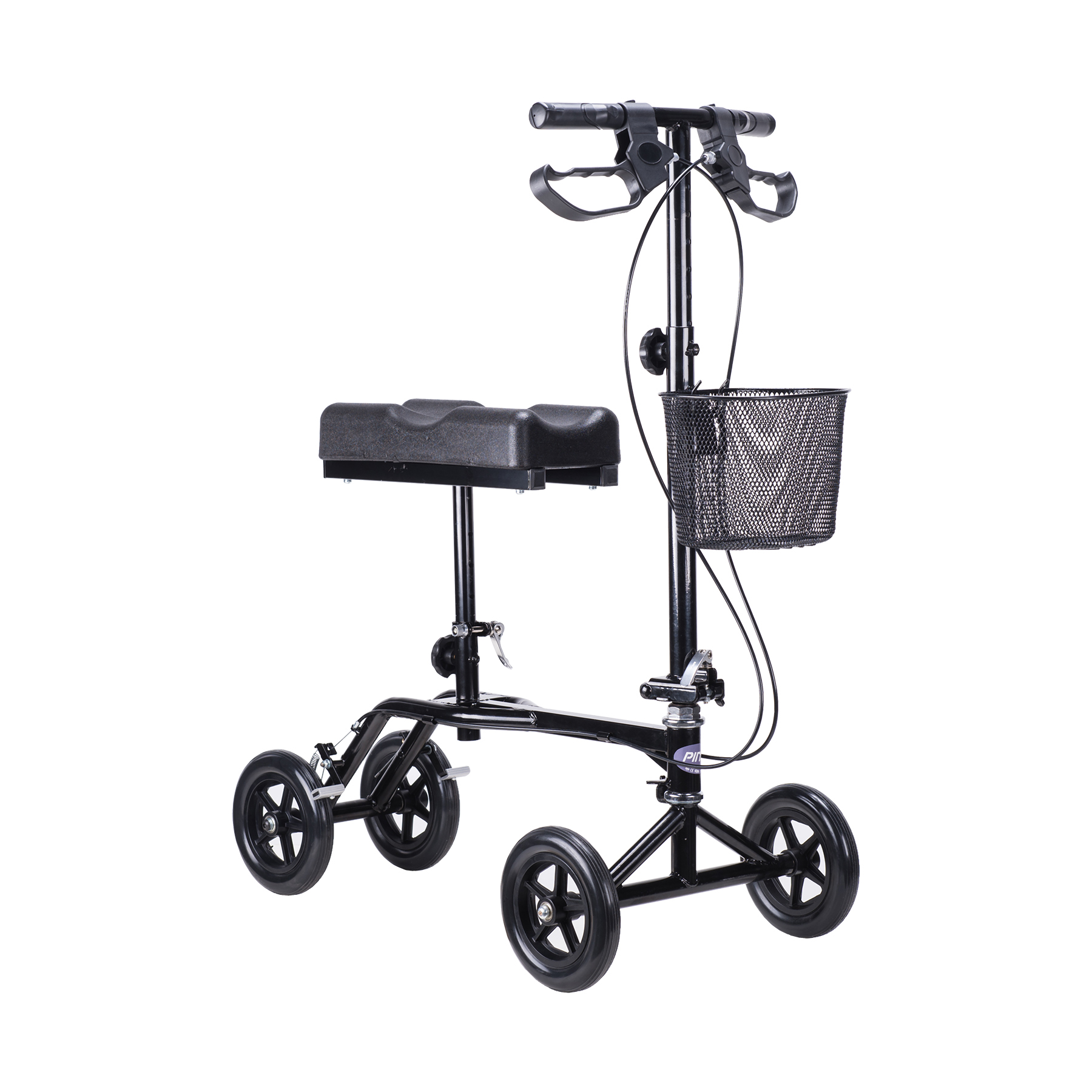 Foldable Steerable Knee Walker Scooter with Brakes Basket