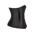 thumbnail image 4 of MISS MOLY Womens Fashion Sexy Body Shaper Underbust Corset Satin Vintage Waist Training Plus Size Black L, 4 of 6