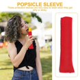 thumbnail image 3 of Popsicle Sleeve Neoprene for Reusable Protection 5Pcs Red Popsicle Holders, 3 of 5