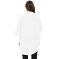 thumbnail image 3 of Women's  Loose Fit 3/4 Sleeves Kimono Style Cover Up Solid Cardigan S-3XL, 3 of 4