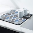 thumbnail image 3 of Washable Rubber Boho Floral Retro Dish Drying Mats for Kitchen Counter Home Large Coffee Bar Pad Accessories and Decor for Utensils Stemware 16''x18'', 3 of 7