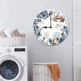 thumbnail image 7 of ZXCXRQFa Crab Blue And Coral Round Wood Wall Clock, 10 Inch Battery Operated Analog Quiet Desk Clock for Home,Kitchen,Office,School,Bathroom, 7 of 7