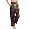 thumbnail image 6 of Salouo Banana Leaf Meditating Gorilla Print Women's Pajama Pants Casual Loose Sweatpants PJs Flowy Pants Drawstring Palazzo for Women Wide Leg Pants Lounge Pajama -Large, 6 of 8