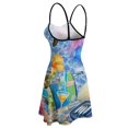 thumbnail image 5 of Beach Scene Vibrant Tropical Fun Sleeveless Dresses Slip Dress Women's Dresses Dresses For Womens, 5 of 6