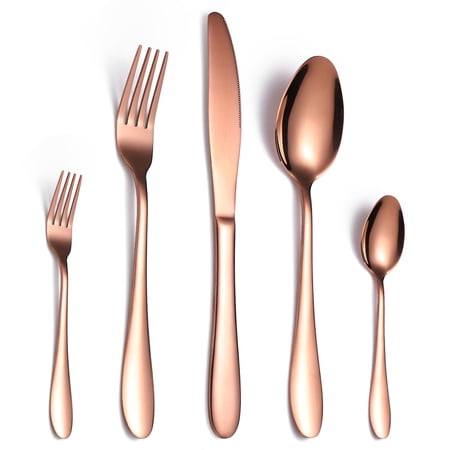Five-colored stainless steel cutlery 5-piece cutlery creative steak ...