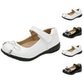 thumbnail image 7 of ZACPNCV Girls Mary Jane Ballerina Flats Ballet Dress Shoes for Wedding Party School for Toddler Black 16-17 Years, 7 of 7