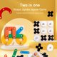 thumbnail image 1 of Juego De Tableros De Formas De Madera Tablero de actividades juguetes de educación temprana juguetes Tic Tac Toe los mejores regalos para niños, 1 of 8