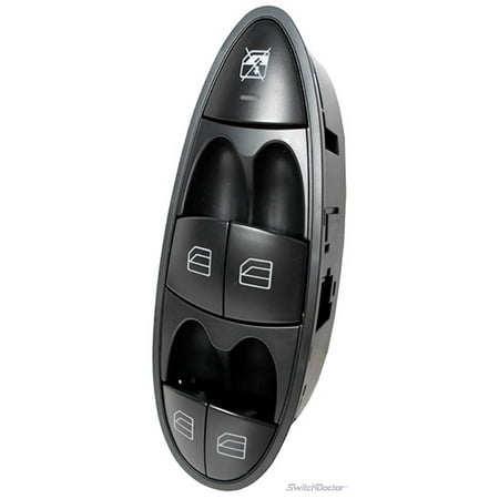 2009 Jenson Button (Mercedes Benz CLS500 Window Master Control Switch 2005-2009 (Black Finish) (2005 2006 2007 2008 2009) (electric control panel lock button auto driver passenger)