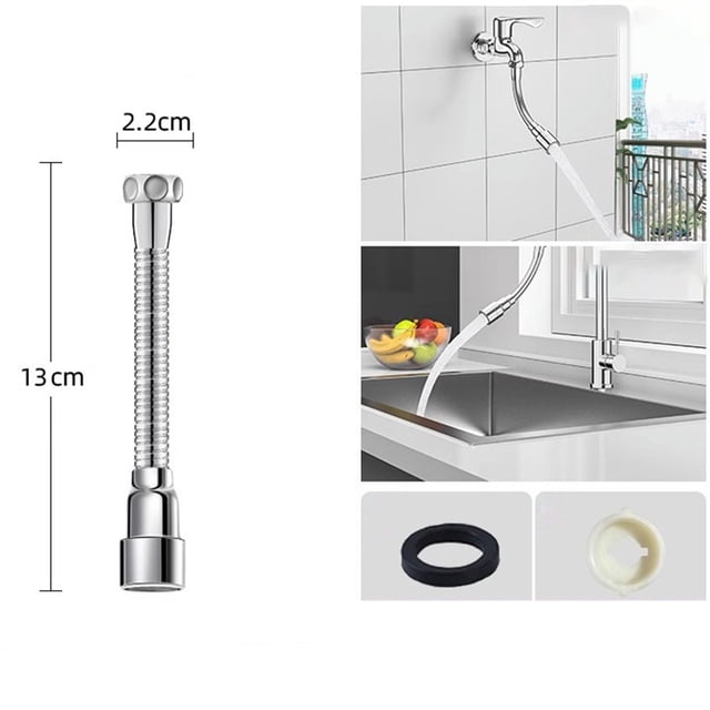 MYG Rallonge Universelle de Robinet de Cuisine en Acier Inoxydable Buse Aérateur Flexible