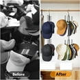 thumbnail image 4 of Hat Hangers for Closet Organizer Rack, 12 Pack Iron Hat Hooks with Non-slip Design for Sesolution Storage, Space-saving Solution for Hats, Caps, Towels, and Bags in Entryway or Bedroom, 4 of 7