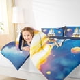 thumbnail image 4 of Castle Fairy Planet Rocket Queen Comforter Set,Cosmos Stars Print Bedding Comforter Set, 4 of 8