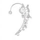 thumbnail image 2 of Pendientes de clip de oreja de mariposa de circonita hueca de una sola pieza de temperamento de hada sin orificio para la oreja, 2 of 6