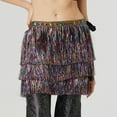 thumbnail image 6 of Carnival Tassel Skirt for Women Loose Half Sequins Mini Skirt Multicolor Free Size, 6 of 9