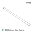 thumbnail image 3 of Unique Bargains 2mmx30cm Stainless Steel Lanyard Cable Eyelets Ended Wire Rope 6 Pack, 3 of 5