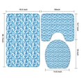 thumbnail image 3 of Pink Butterfly Geometric Pattern Bathroom Rugs Sets 3 Piece,Toilet Cover Set,Absorbent Non Slip Bathroom Mats Sets with U-Shaped Contour Rug Toilet Rug Set, 3 of 5
