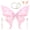 Pink, variant on 5Pcs Fairy Wings for Adults, Fairy Butterfly Costume Set with Elf Ear Flower Wreath Headband Star Wand Wrist Wreath, Fairy Costume Accessory for Party, Cosplay