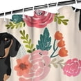 thumbnail image 3 of Dachshund and Flower Shower Curtain 84"x72" ,Bathroom Decorative Shower Curtains Set with 12 Hooks,Modern Waterproof Washable Shower Curtain, 3 of 6