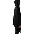 thumbnail image 6 of QHFBli Mens Double Trench Coat Men's Long Hooded Cardigan Shawl Lightweight Open Front Drape Cape Overcoat Black L, 6 of 7