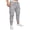 White, variant on QSAWXQZ Men's Cotton Jogger Pants Casual Solid Soft Breathable Athletic Trousers with Pockets for Workout 3XL