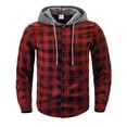 thumbnail image 4 of Camisas de Manga Larga Casual con Capucha a Damazos Personalizado Cuarto Cremallera Superior para la Apariencia Moderna Simplificada Y Camisas de Trabajo de Manga Larga de los Hombres, 4 of 9