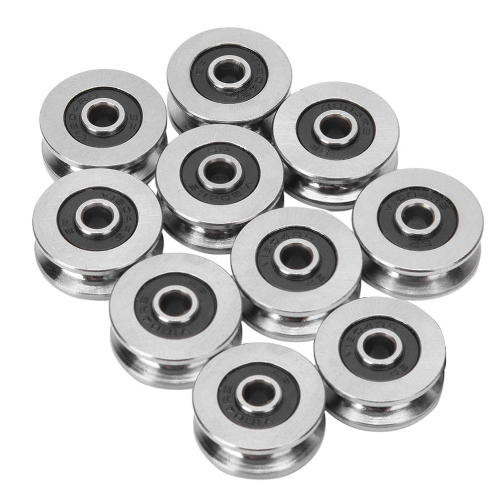 10Pcs V1804 4 18 8Mm V Groove Track Roller Bearing Guide Rail Bearing 10Pcs V1804 4 18 8Mm V Groove Track Roller Bearing Guide Rail Bearing