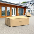 thumbnail image 3 of Budge Large Tan Patio Ottoman/Table Cover, StormBlock™ Savanna, 3 of 9