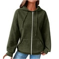 thumbnail image 2 of Nfurl Zip Up Hoodies for Women Waffle Knit Long Sleeve Hoodies Casual Drawstring Hooded Sweatshirts 2025 Fall Winter Coats, 2 of 6